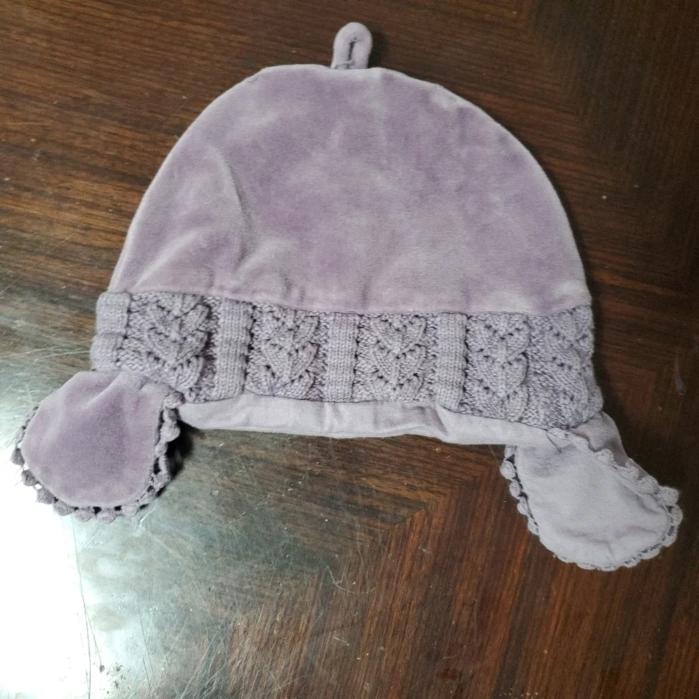 Naartjie Purple velour Kids Winter Hat